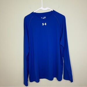 Under Armour Performance blue men XL long sleeve athletic workout top gym shirt